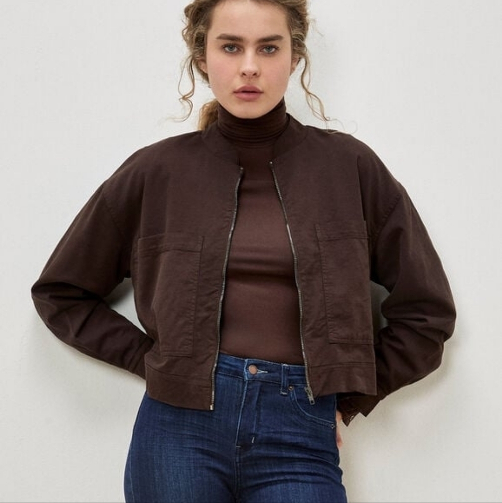 Soft Twill Stand Collar Jacket